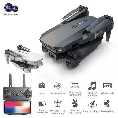 E88 Dual 4K Camera Drone - Foldable WiFi FPV RC Quadcopter for Kids & Beginners