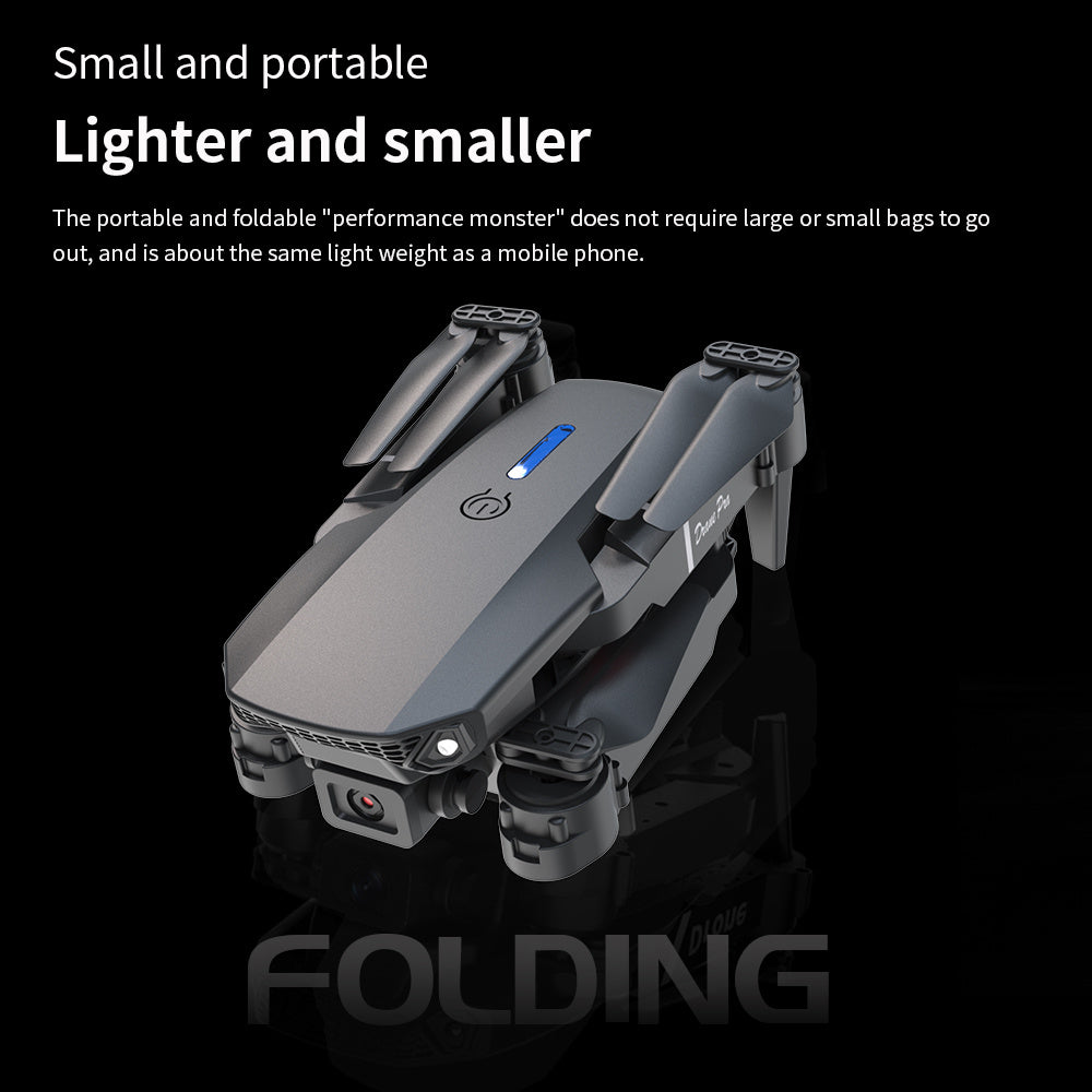 E88 Dual 4K Camera Drone - Foldable WiFi FPV RC Quadcopter for Kids & Beginners