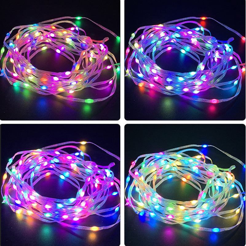 RGB LED Rope Lights - 200 LEDs App & Remote Control String Lights for Room Decor