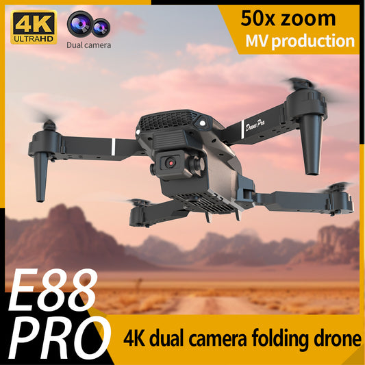 E88 Dual 4K Camera Drone - Foldable WiFi FPV RC Quadcopter for Kids & Beginners