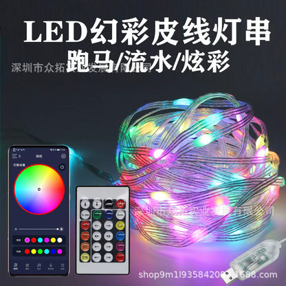 RGB LED Rope Lights - 200 LEDs App & Remote Control String Lights for Room Decor