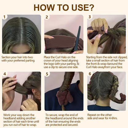 Satin Heatless Hair Curler - Overnight Soft Wave Curls for All Hair Types