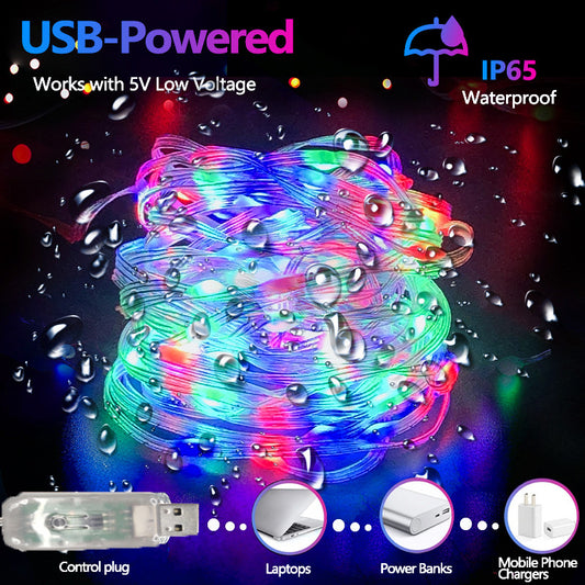 RGB LED Rope Lights - 200 LEDs App & Remote Control String Lights for Room Decor