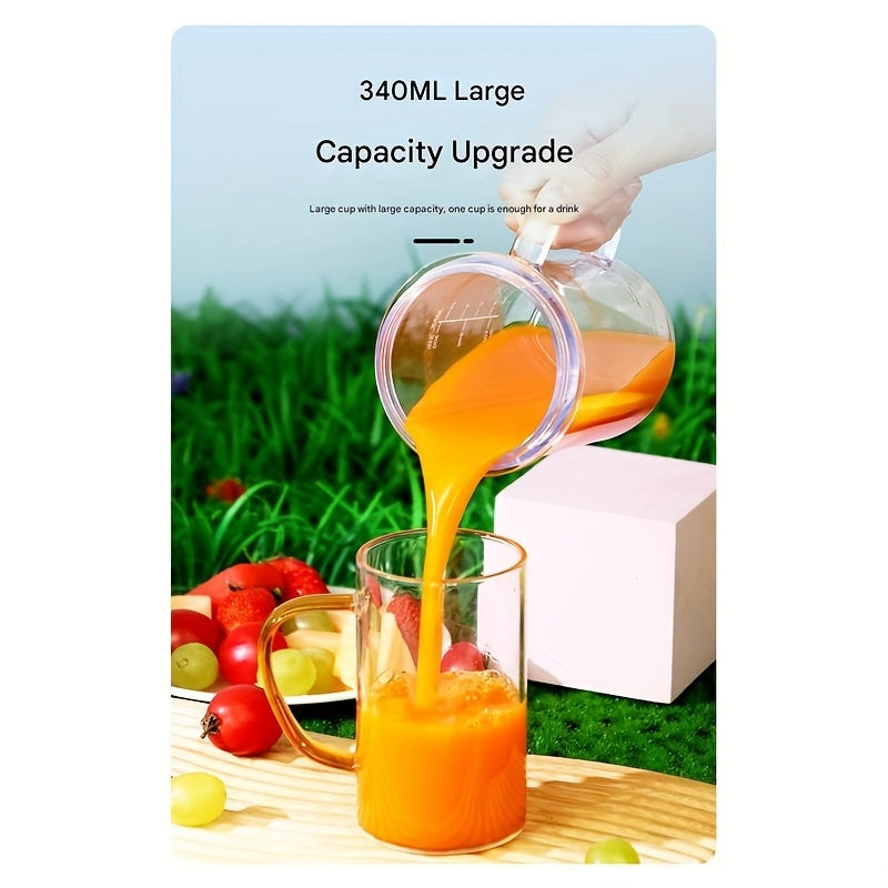 Portable Blender - USB Rechargeable Mini Smoothie Maker with Lid & Straw for Travel, Gym & Home
