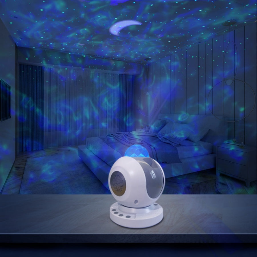 Star Projector Night Light with Bluetooth Speaker - Aurora Sky Projection for Sleep, Relaxation & Party Decor | Remote Control