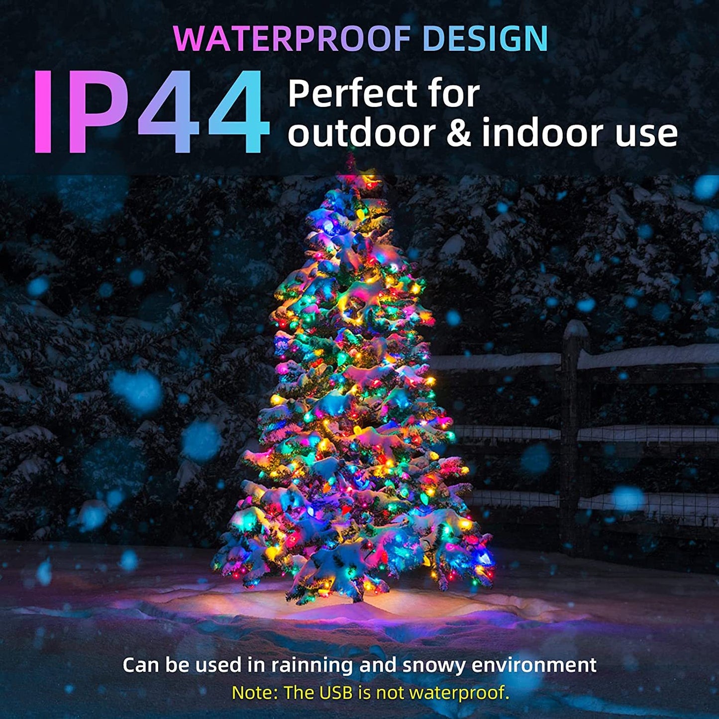 RGB LED Rope Lights - 200 LEDs App & Remote Control String Lights for Room Decor