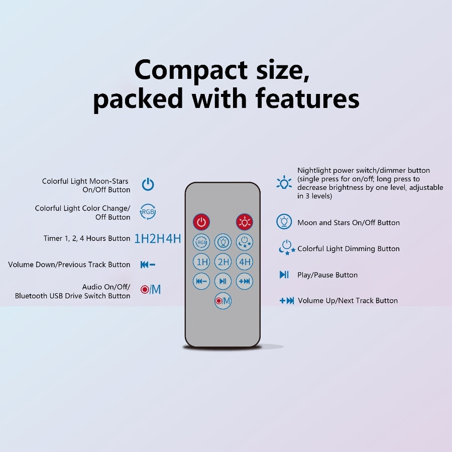 Star Projector Night Light with Bluetooth Speaker - Aurora Sky Projection for Sleep, Relaxation & Party Decor | Remote Control